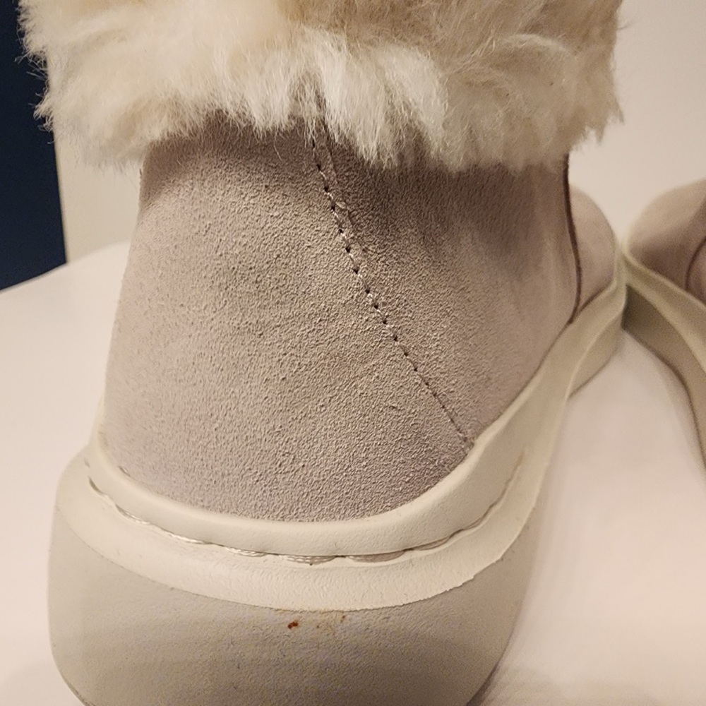 Cole Haan Grandpro Rally Round Toe Zippered Snow Suede Booties Women's Grey 10 - Picture 9 of 14